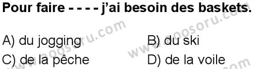 Fransızca 7 Dersi 2024-2025 yılı 3. Dönem sınavı 6. Soru