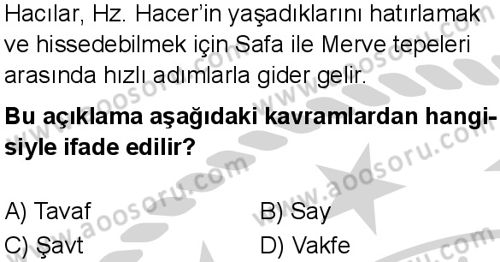 Din Kültürü ve Ahlak Bilgisi 7 Dersi 2024-2025 yılı 3. Dönem sınavı 4. Soru