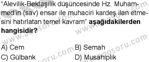Din Kültürü ve Ahlak Bilgisi 7 Dersi 2024-2025 yılı 3. Dönem sınavı 10. Soru