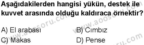 Fen Bilimleri 8 Dersi 2024-2025 yılı 3. Dönem sınavı 3. Soru