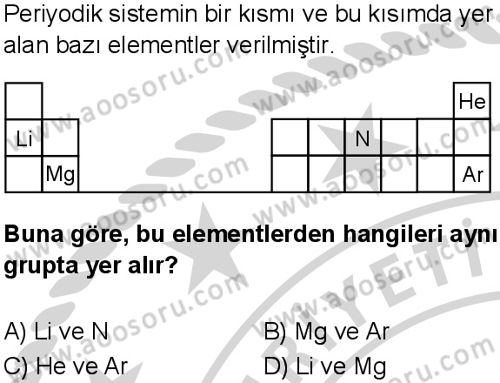 Fen Bilimleri 8 Dersi 2024-2025 yılı 3. Dönem sınavı 5. Soru