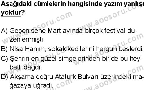 Türkçe 5 Dersi 2025-2026 yılı 1. Dönem sınavı 5. Soru