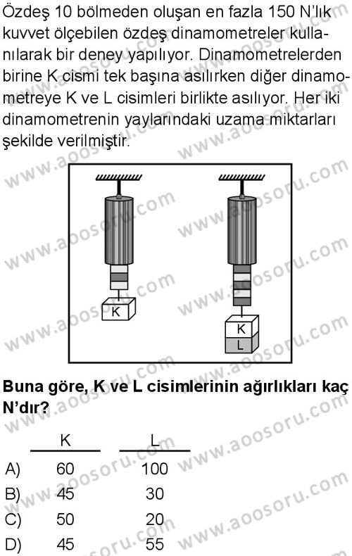 Fen Bilimleri 5 Dersi 2025-2026 yılı 1. Dönem sınavı 2. Soru