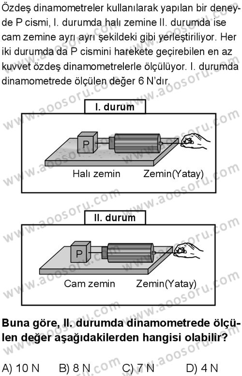 Fen Bilimleri 5 Dersi 2025-2026 yılı 1. Dönem sınavı 3. Soru