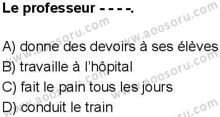 Fransızca 6 Dersi 2025-2026 yılı 1. Dönem sınavı 5. Soru