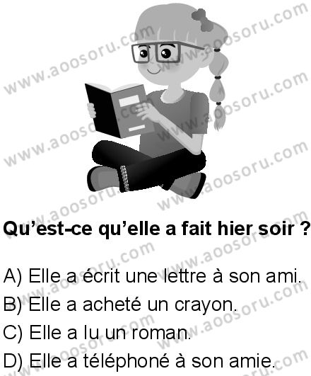Fransızca 6 Dersi 2025-2026 yılı 1. Dönem sınavı 10. Soru