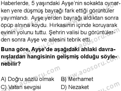 Din Kültürü ve Ahlak Bilgisi 6 Dersi 2025-2026 yılı 1. Dönem sınavı 6. Soru