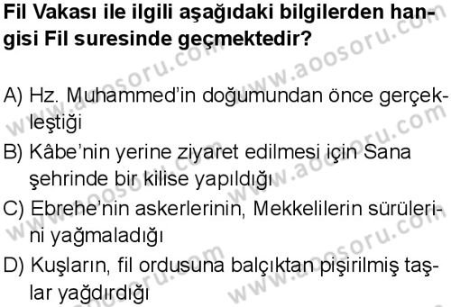 Din Kültürü ve Ahlak Bilgisi 6 Dersi 2025-2026 yılı 1. Dönem sınavı 8. Soru