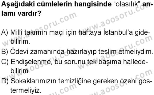 Türkçe 7 Dersi 2025-2026 yılı 1. Dönem sınavı 3. Soru