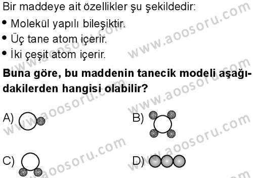 Fen Bilimleri 7 Dersi 2025-2026 yılı 1. Dönem sınavı 5. Soru
