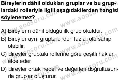 Sosyal Bilgiler 5 Dersi 2025-2026 yılı 1. Dönem sınavı 1. Soru