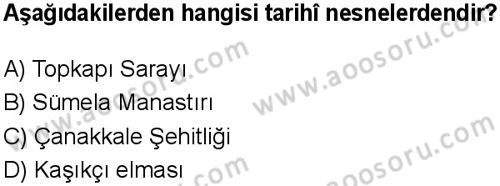 Sosyal Bilgiler 5 Dersi 2025-2026 yılı 1. Dönem sınavı 3. Soru