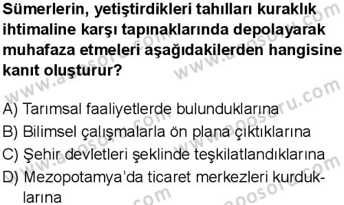 Sosyal Bilgiler 5 Dersi 2025-2026 yılı 1. Dönem sınavı 5. Soru
