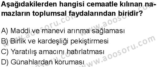 Din Kültürü ve Ahlak Bilgisi 5 Dersi 2025-2026 yılı 1. Dönem sınavı 5. Soru