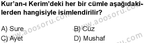 Din Kültürü ve Ahlak Bilgisi 5 Dersi 2025-2026 yılı 1. Dönem sınavı 6. Soru