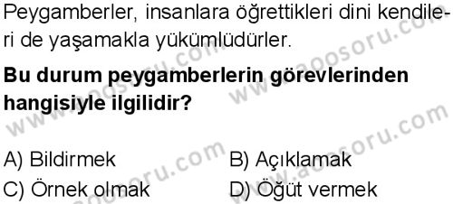 Din Kültürü ve Ahlak Bilgisi 5 Dersi 2025-2026 yılı 1. Dönem sınavı 10. Soru