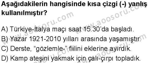 Türkçe 6 Dersi 2025-2026 yılı 1. Dönem sınavı 5. Soru