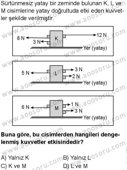 Fen Bilimleri 6 Dersi 2025-2026 yılı 1. Dönem sınavı 3. Soru
