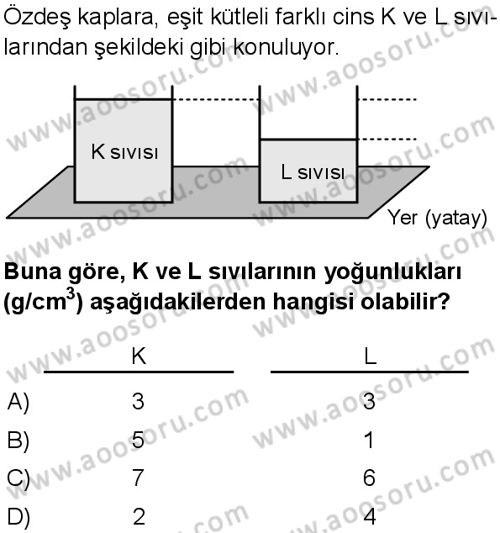 Fen Bilimleri 6 Dersi 2025-2026 yılı 1. Dönem sınavı 6. Soru
