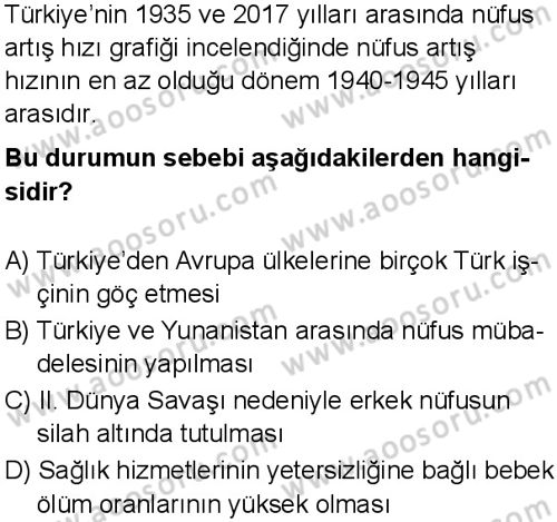 Sosyal Bilgiler 7 Dersi 2025-2026 yılı 1. Dönem sınavı 6. Soru