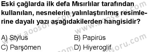 Sosyal Bilgiler 7 Dersi 2025-2026 yılı 1. Dönem sınavı 7. Soru