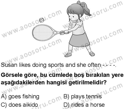 İngilizce 7 Dersi 2025-2026 yılı 1. Dönem sınavı 9. Soru
