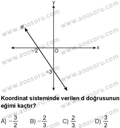 Matematik 8 Dersi 2025-2026 yılı 1. Dönem sınavı 5. Soru