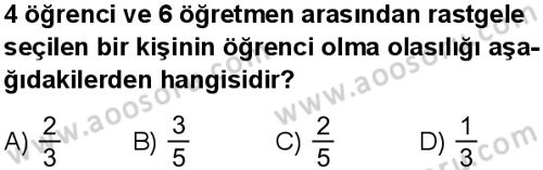 Matematik 8 Dersi 2025-2026 yılı 1. Dönem sınavı 10. Soru