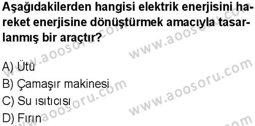 Fen Bilimleri 8 Dersi 2025-2026 yılı 1. Dönem sınavı 4. Soru