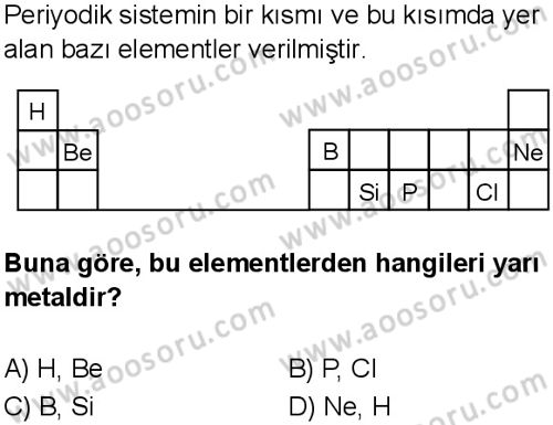 Fen Bilimleri 8 Dersi 2025-2026 yılı 1. Dönem sınavı 6. Soru