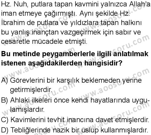 Din Kültürü ve Ahlak Bilgisi 5 Dersi 2025-2026 yılı 3. Dönem sınavı 7. Soru