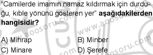 Din Kültürü ve Ahlak Bilgisi 5 Dersi 2025-2026 yılı 2. Dönem sınavı 10. Soru