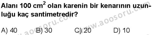 Matematik 8 Dersi 2018-2019 yılı 1. Dönem sınavı 4. Soru Matematik 8 Dersi 2018-2019 yılı 1. Dönem sınavı 4. Soru