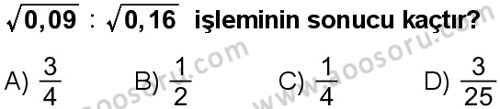 Matematik 8 Dersi 2018-2019 yılı 1. Dönem sınavı 5. Soru Matematik 8 Dersi 2018-2019 yılı 1. Dönem sınavı 5. Soru