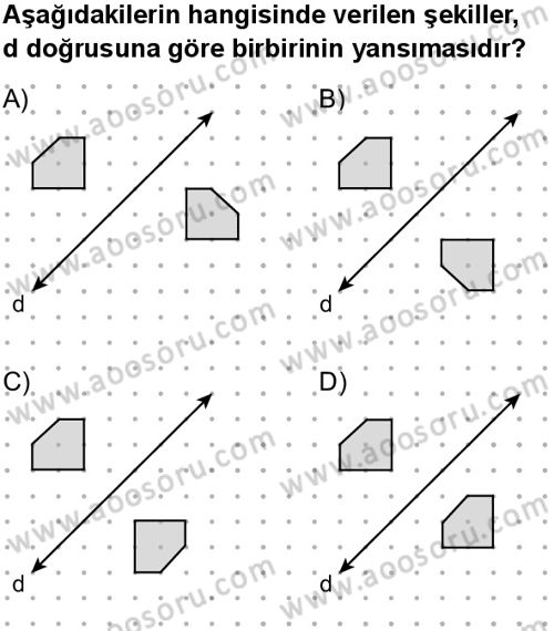 Matematik 8 Dersi 2018-2019 yılı 1. Dönem sınavı 18. Soru Matematik 8 Dersi 2018-2019 yılı 1. Dönem sınavı 18. Soru