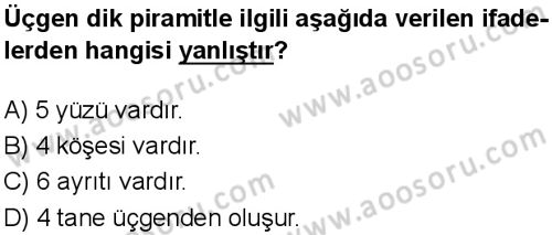 Matematik 8 Dersi 2018-2019 yılı 1. Dönem sınavı 20. Soru Matematik 8 Dersi 2018-2019 yılı 1. Dönem sınavı 20. Soru