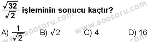Matematik 8 Dersi 2024-2025 yılı 1. Dönem sınavı 3. Soru Matematik 8 Dersi 2024-2025 yılı 1. Dönem sınavı 3. Soru