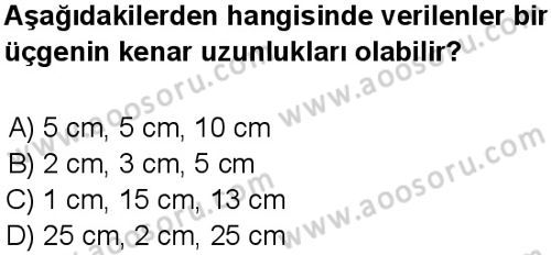 Matematik 8 Dersi 2015-2016 yılı 1. Dönem sınavı 2. Soru Matematik 8 Dersi 2015-2016 yılı 1. Dönem sınavı 2. Soru
