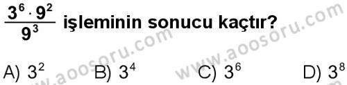Matematik 8 Dersi 2015-2016 yılı 1. Dönem sınavı 4. Soru Matematik 8 Dersi 2015-2016 yılı 1. Dönem sınavı 4. Soru