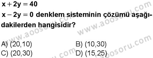 Matematik 8 Dersi 2015-2016 yılı 1. Dönem sınavı 6. Soru Matematik 8 Dersi 2015-2016 yılı 1. Dönem sınavı 6. Soru