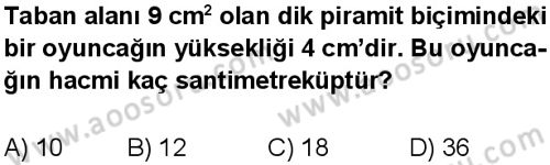 Matematik 8 Dersi 2015-2016 yılı 1. Dönem sınavı 7. Soru Matematik 8 Dersi 2015-2016 yılı 1. Dönem sınavı 7. Soru
