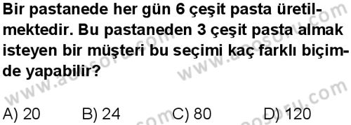 Matematik 8 Dersi 2015-2016 yılı 1. Dönem sınavı 8. Soru Matematik 8 Dersi 2015-2016 yılı 1. Dönem sınavı 8. Soru