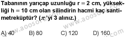 Matematik 8 Dersi 2015-2016 yılı 1. Dönem sınavı 12. Soru Matematik 8 Dersi 2015-2016 yılı 1. Dönem sınavı 12. Soru