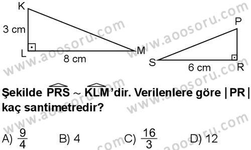 Matematik 8 Dersi 2024-2025 yılı 1. Dönem sınavı 19. Soru Matematik 8 Dersi 2024-2025 yılı 1. Dönem sınavı 19. Soru
