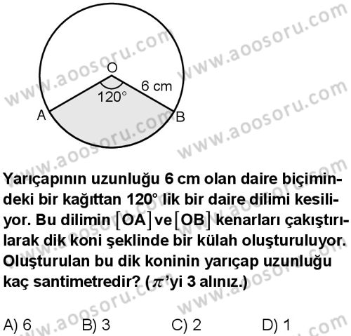 Matematik 8 Dersi 2015-2016 yılı 1. Dönem sınavı 17. Soru Matematik 8 Dersi 2015-2016 yılı 1. Dönem sınavı 17. Soru