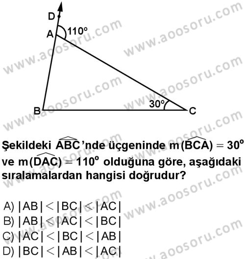 Matematik 8 Dersi 2012-2013 yılı 2. Dönem sınavı 5. Soru Matematik 8 Dersi 2012-2013 yılı 2. Dönem sınavı 5. Soru