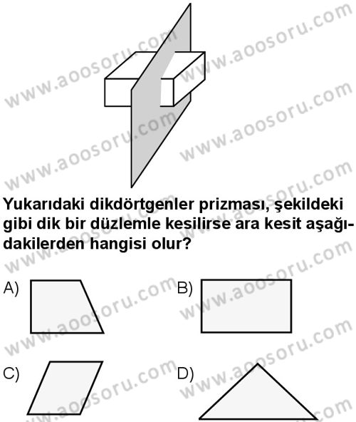 Matematik 8 Dersi 2012-2013 yılı 2. Dönem sınavı 7. Soru Matematik 8 Dersi 2012-2013 yılı 2. Dönem sınavı 7. Soru