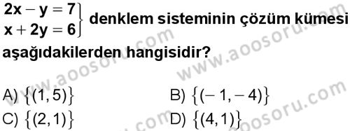 Matematik 8 Dersi 2024-2025 yılı 2. Dönem sınavı 2. Soru Matematik 8 Dersi 2024-2025 yılı 2. Dönem sınavı 2. Soru
