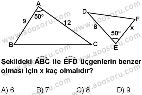 Matematik 8 Dersi 2011-2012 yılı 2. Dönem sınavı 12. Soru Matematik 8 Dersi 2011-2012 yılı 2. Dönem sınavı 12. Soru