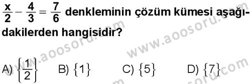 Matematik 8 Dersi 2011-2012 yılı 2. Dönem sınavı 18. Soru Matematik 8 Dersi 2011-2012 yılı 2. Dönem sınavı 18. Soru